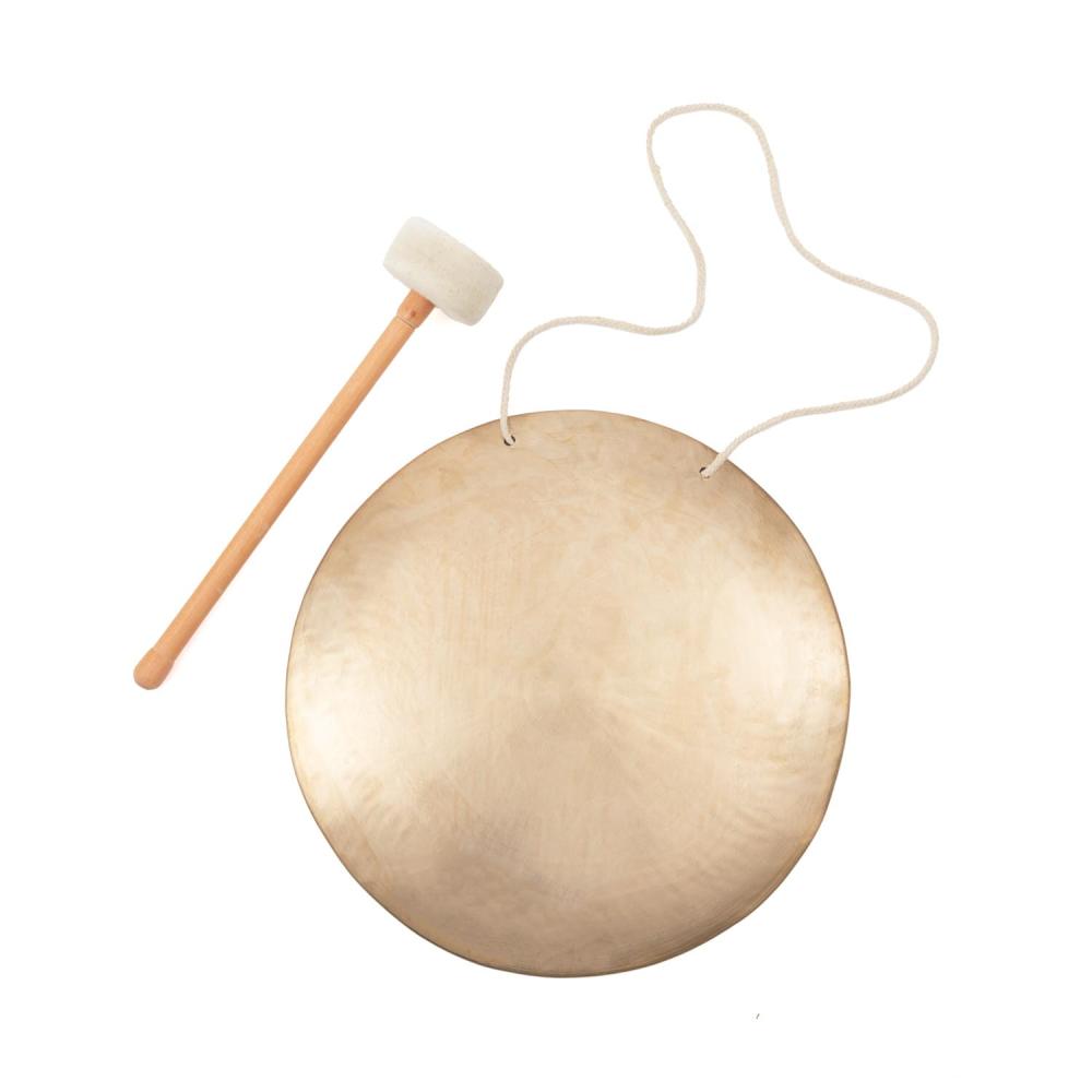 [Bodhi__GONG35] Medeninasti gong bodhi, 35 cm, pribl. 1,2 kg, s tolkalom iz klobučevine